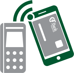 Pay illustration with pay pad and phone